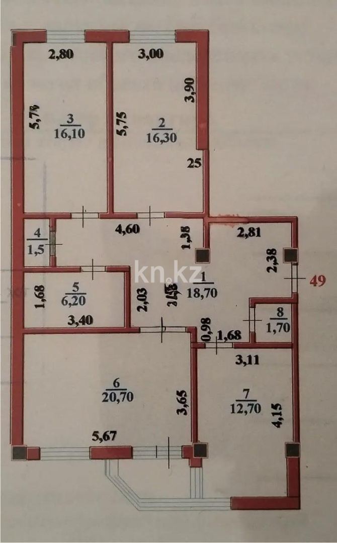 Продажа 3-комнатной квартиры, 96 м² в Астане - фото 7