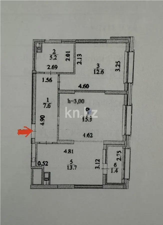 Продажа 2-комнатной квартиры, 56.4 м², ул. Е-899, дом  5 стр в Астане