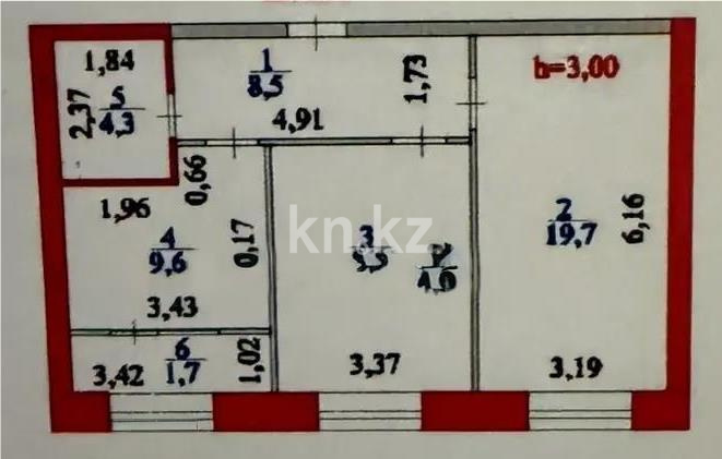 Продажа 2-комнатной квартиры, 58 м², пр. Тауелсыздык, дом  25/2 в Астане