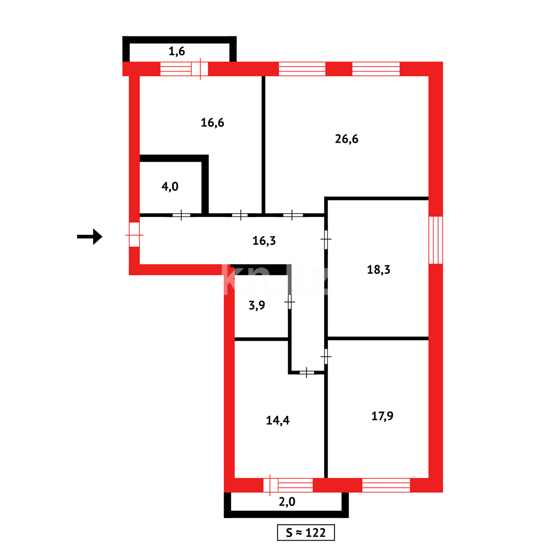 Продажа 4-комнатной квартиры, 121 м² в Караганде - фото 33