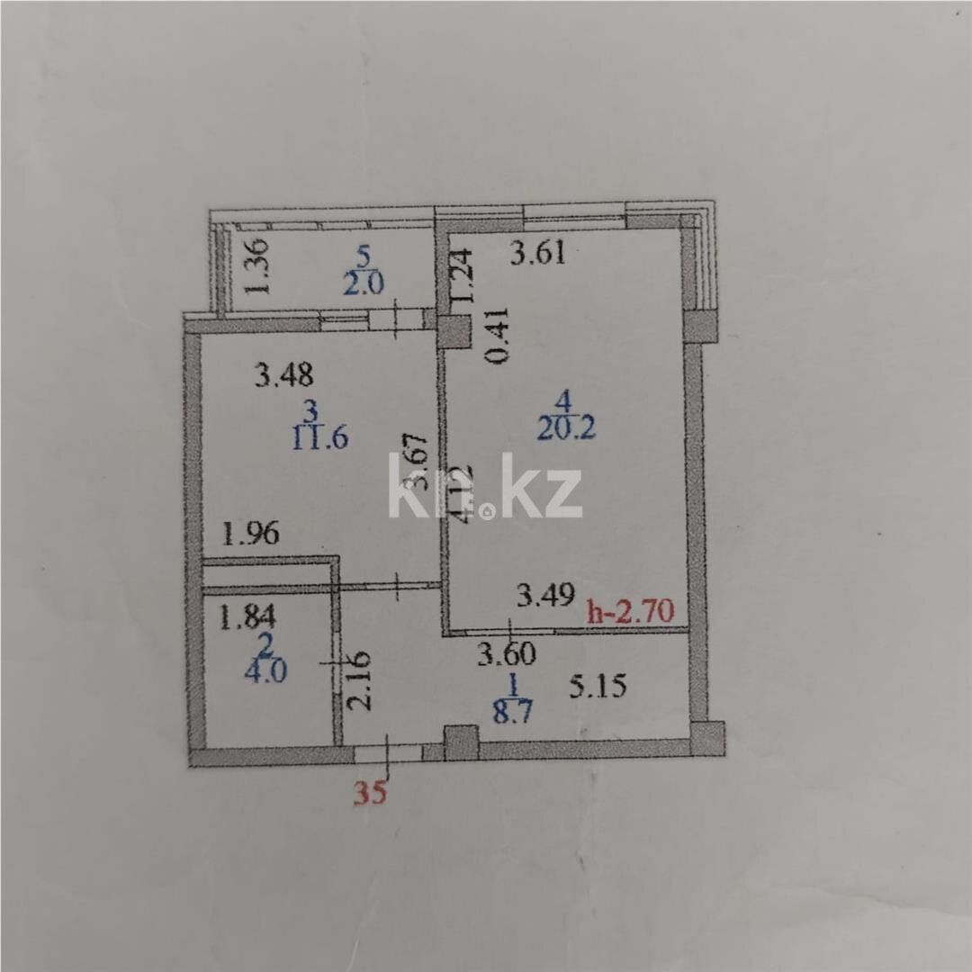 Продажа 1-комнатной квартиры, 46.5 м² в Астане - фото 12