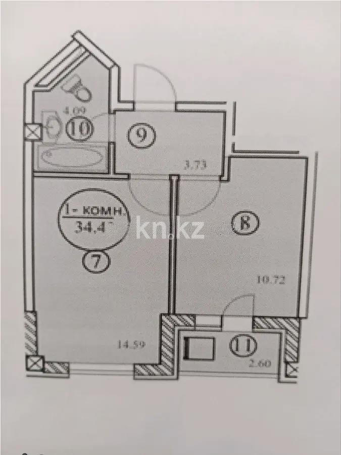 Продажа 1-комнатной квартиры, 35 м² в Астане