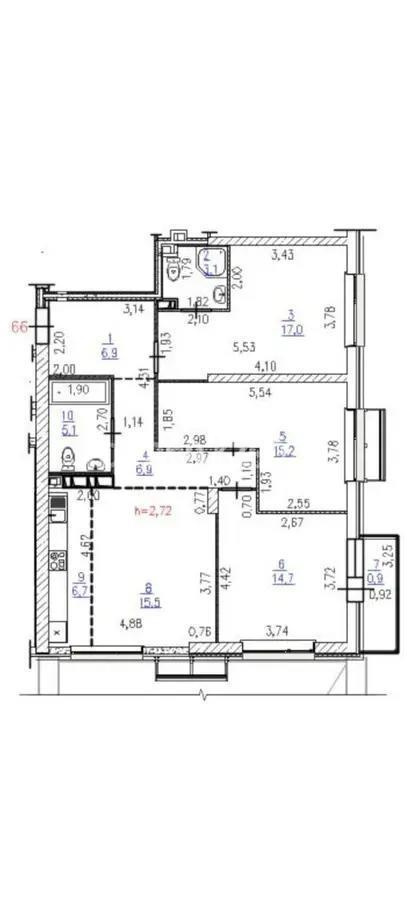 Продажа 4-комнатной квартиры, 93 м² в Алматы
