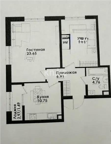 Продажа 2-комнатной квартиры, 63 м² в Алматы