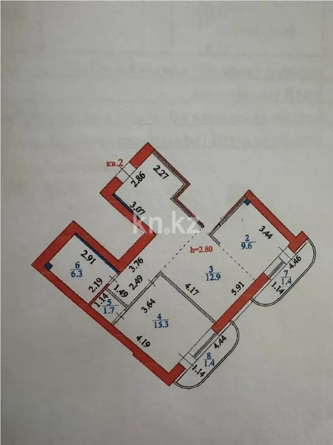 Продажа 1-комнатной квартиры, 64.4 м², ул. Жургенова, дом  18/2 в Астане - фото 4