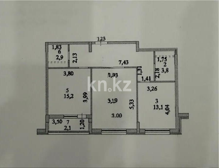 Продажа 2-комнатной квартиры, 74.4 м² в Астане