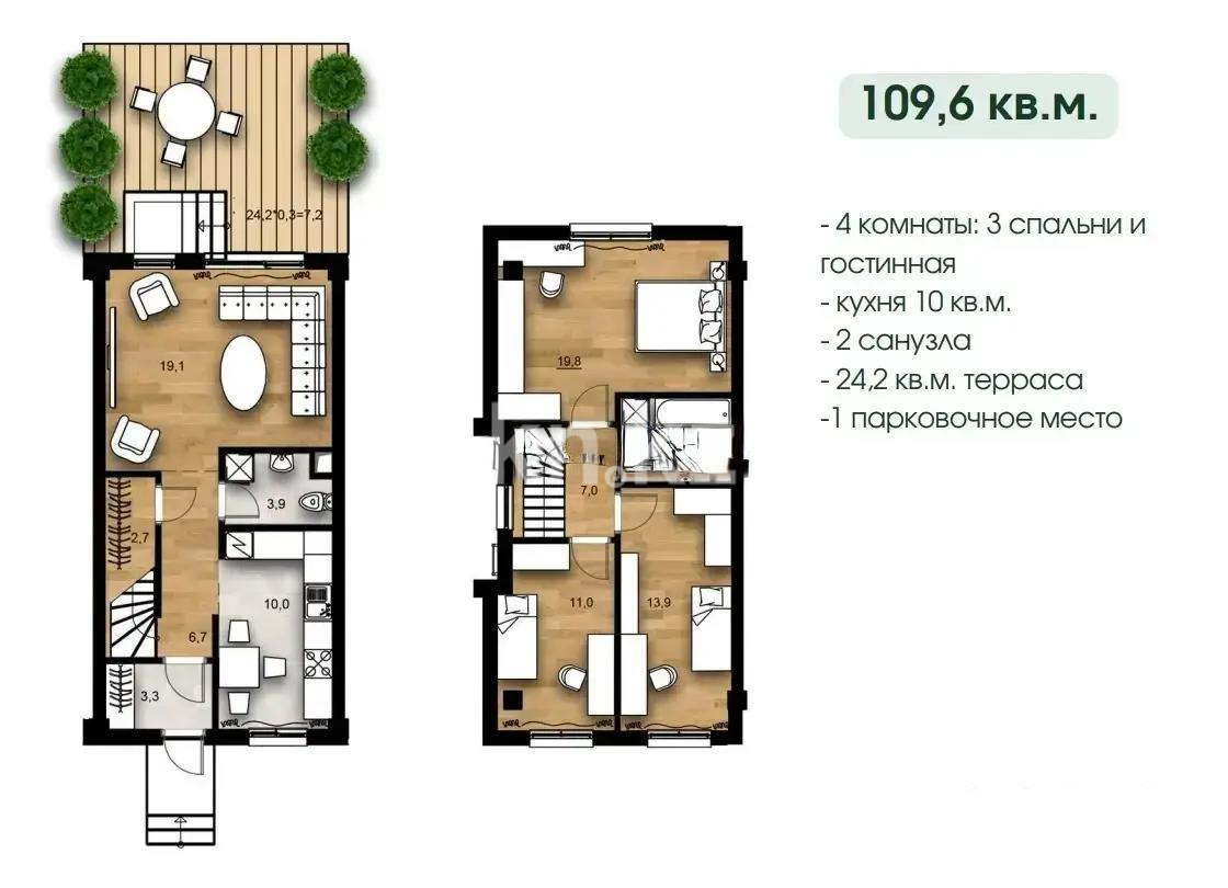 Продажа 4-комнатной квартиры, 109 м² в Алматы - фото 2
