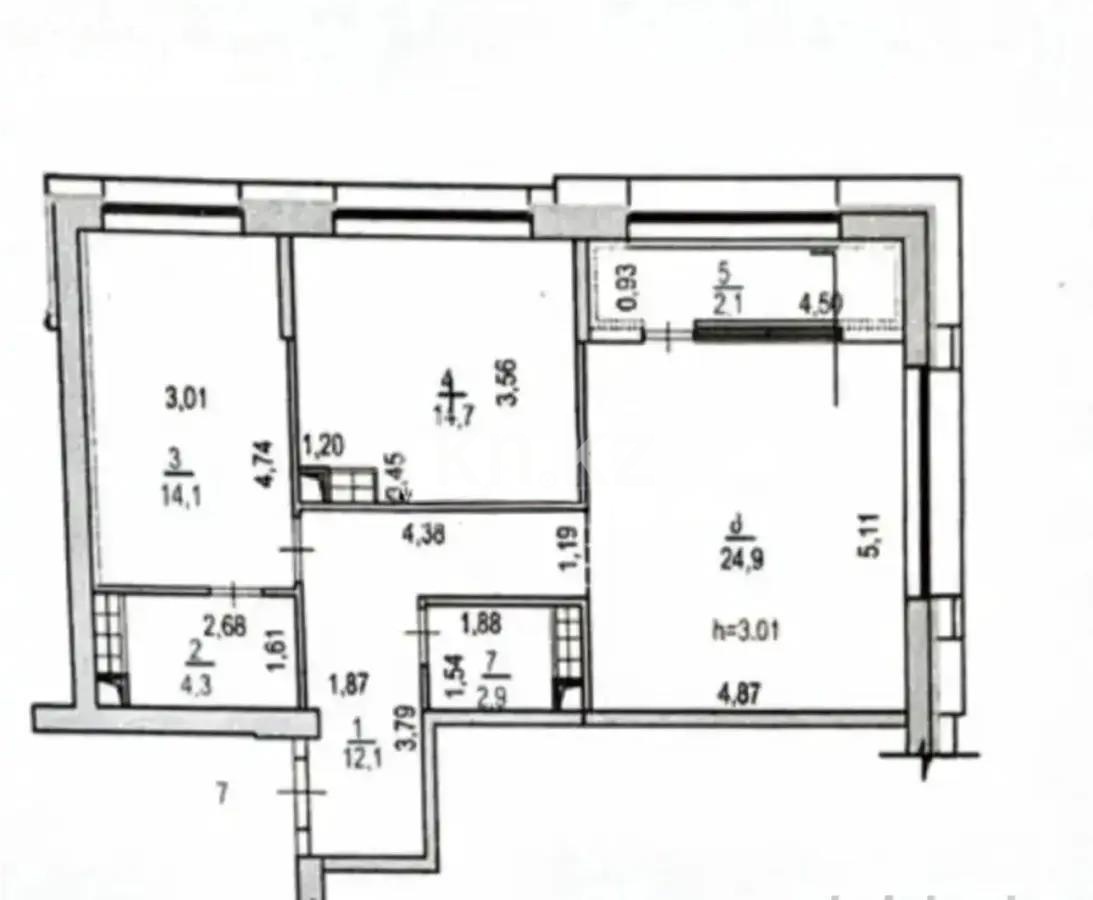 Продажа 3-комнатной квартиры, 85 м² в Алматы - фото 2