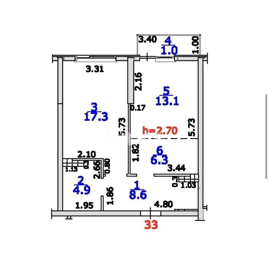Продажа 2-комнатной квартиры, 52 м² в Алматы - фото 3