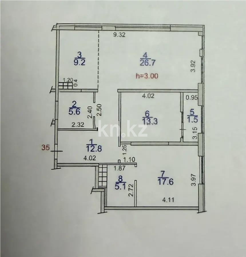 Продажа 3-комнатной квартиры, 92 м², ул. Навои, дом  30а/1 в Алматы - фото 4