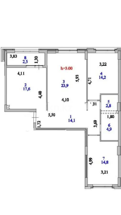 Продажа 3-комнатной квартиры, 94.8 м² в Астане