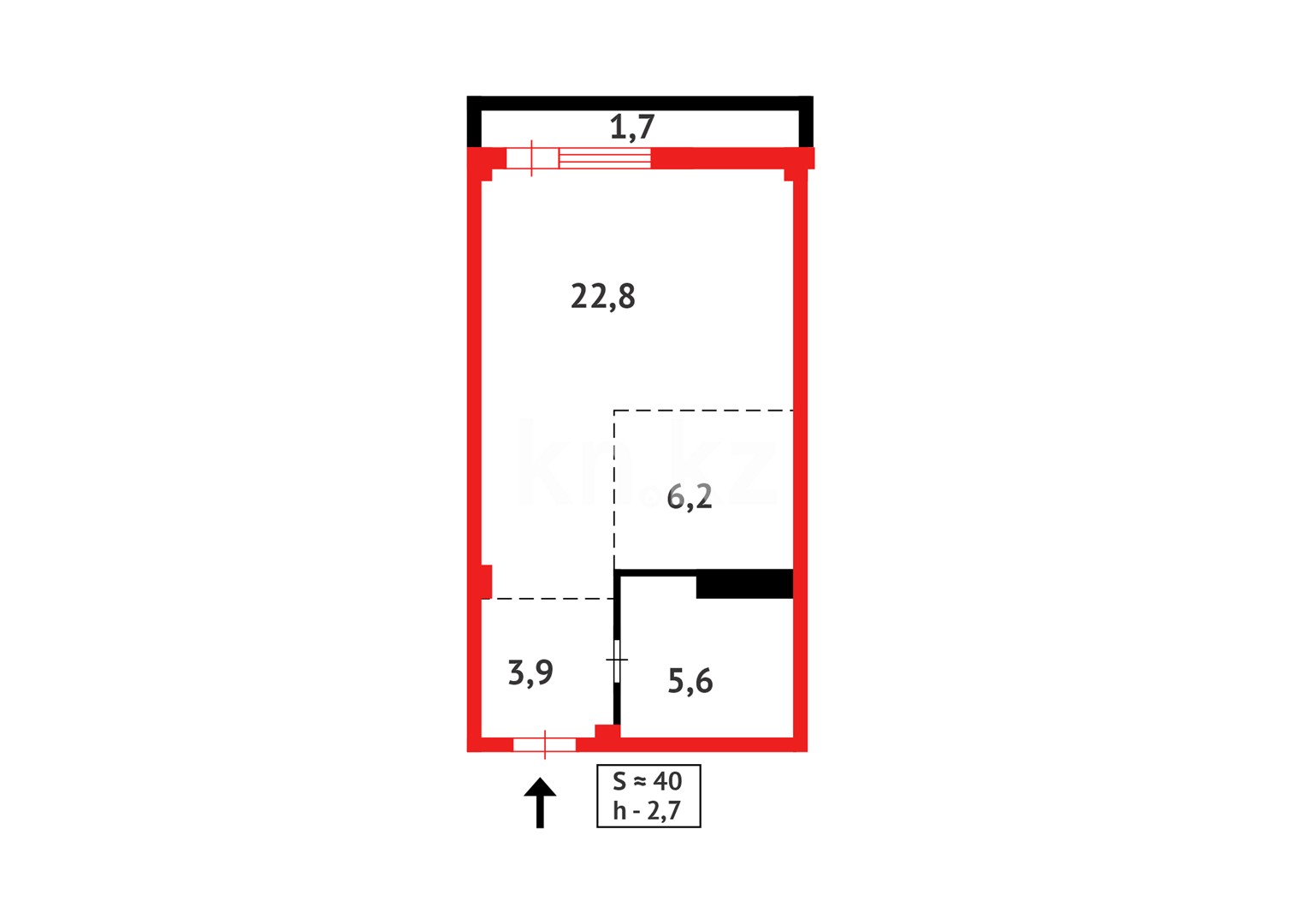 Продажа 1-комнатной квартиры, 40.2 м² в Астане - фото 9