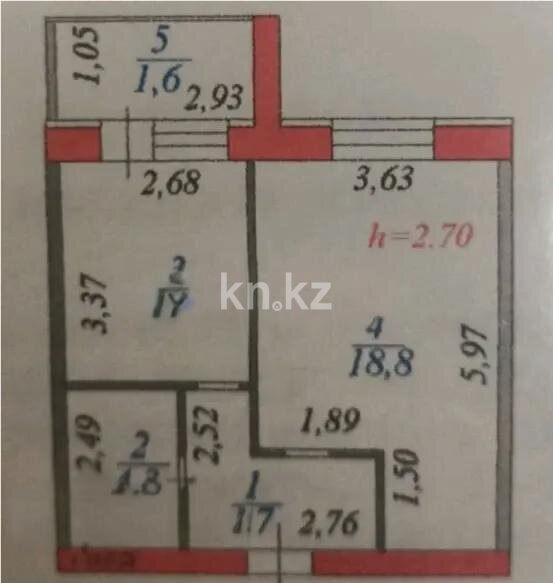 Продажа 1-комнатной квартиры, 39 м² в Астане - фото 4