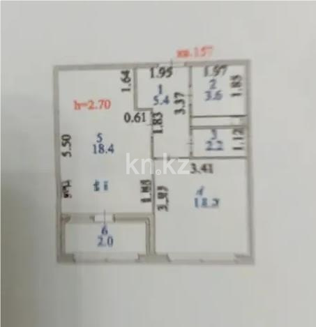 Продажа 1-комнатной квартиры, 43.8 м² в Астане - фото 3