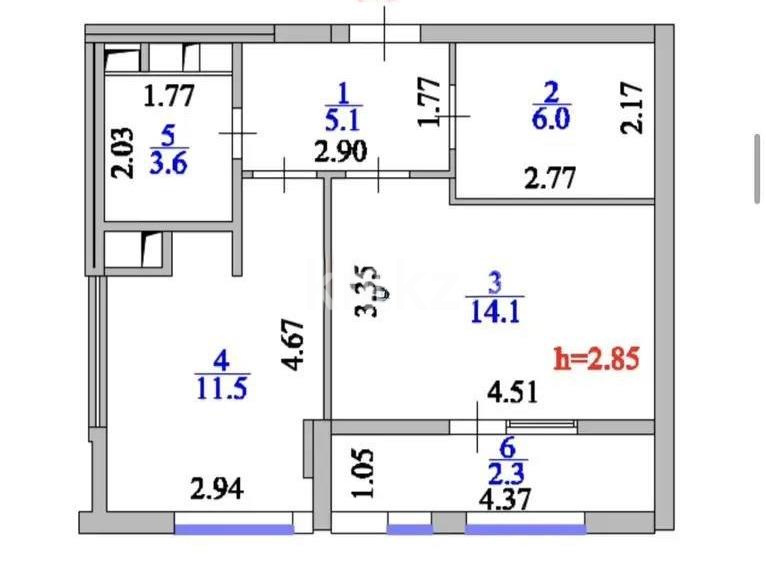 Продажа 2-комнатной квартиры, 42.6 м² в Астане - фото 5