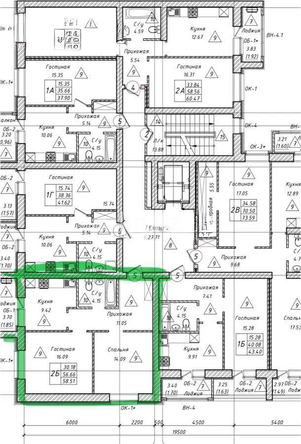 Продажа 2-комнатной квартиры, 56.66 м², ул. Айтматова, дом  33 стр в Астане