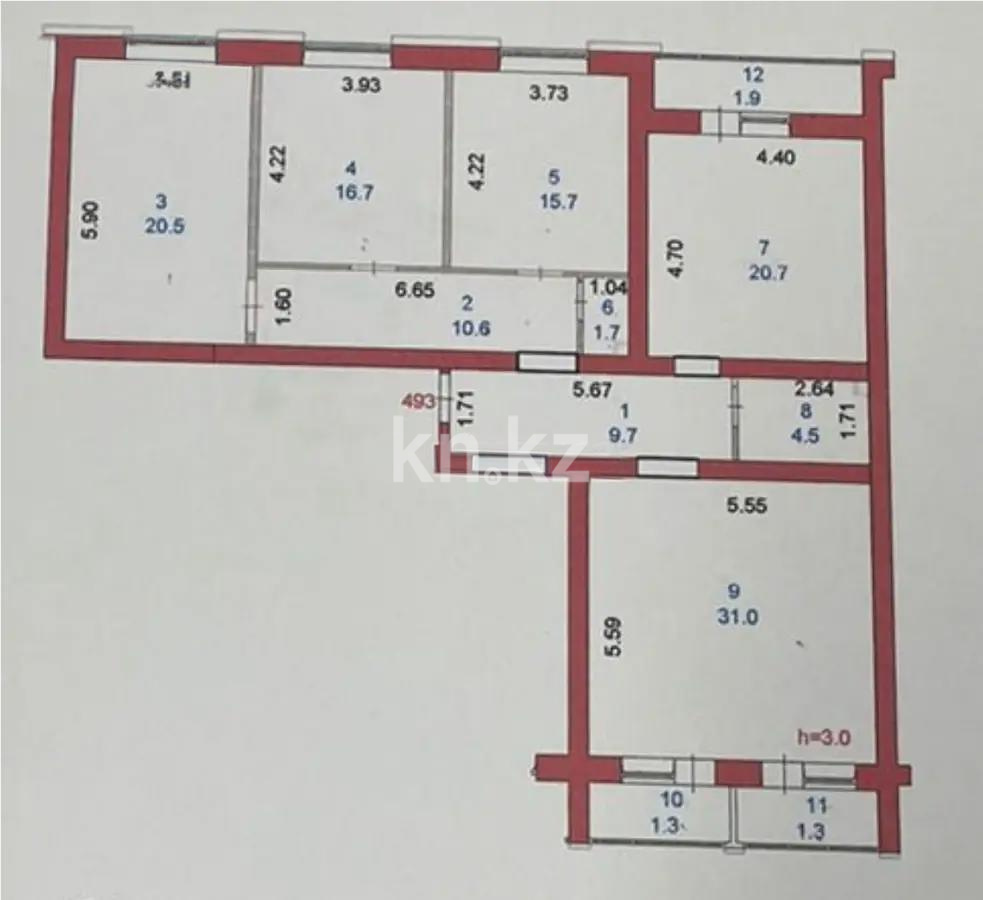 Продажа 4-комнатной квартиры, 135 м², ул. Нажимеденова, дом  13 в Астане