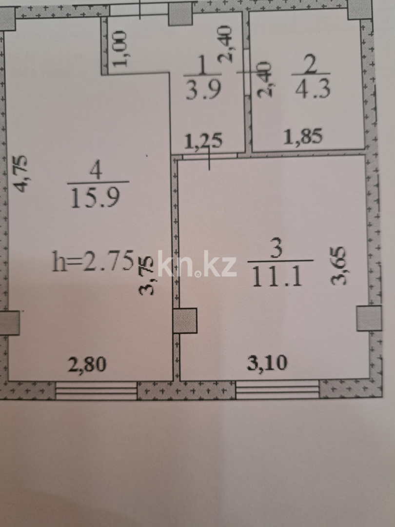 Продажа 2-комнатной квартиры, 35.2 м² в Алматинской области