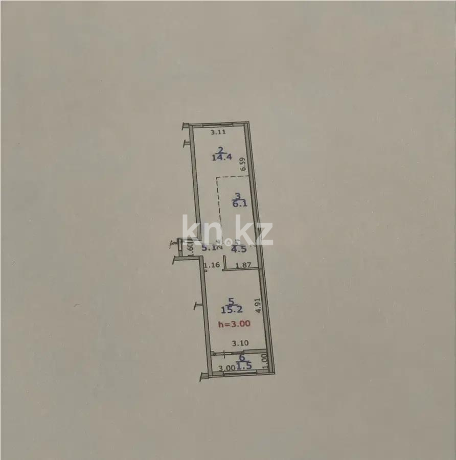 Продажа 2-комнатной квартиры, 48 м², ул. Ашимова, дом  1/5б в Алматы - фото 6