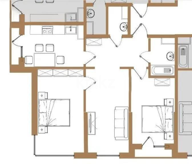 Продажа 3-комнатной квартиры, 73.91 м² в Алматы
