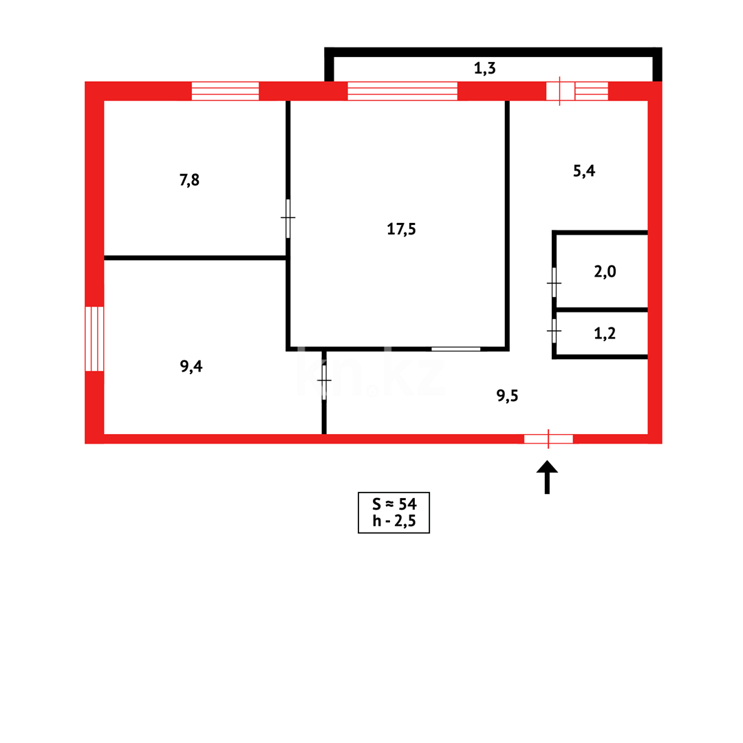 Продажа 3-комнатной квартиры, 54 м² в Темиртау - фото 12