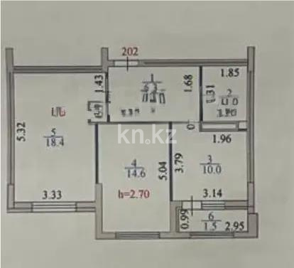 Продажа 2-комнатной квартиры, 55.1 м² в Астане - фото 6