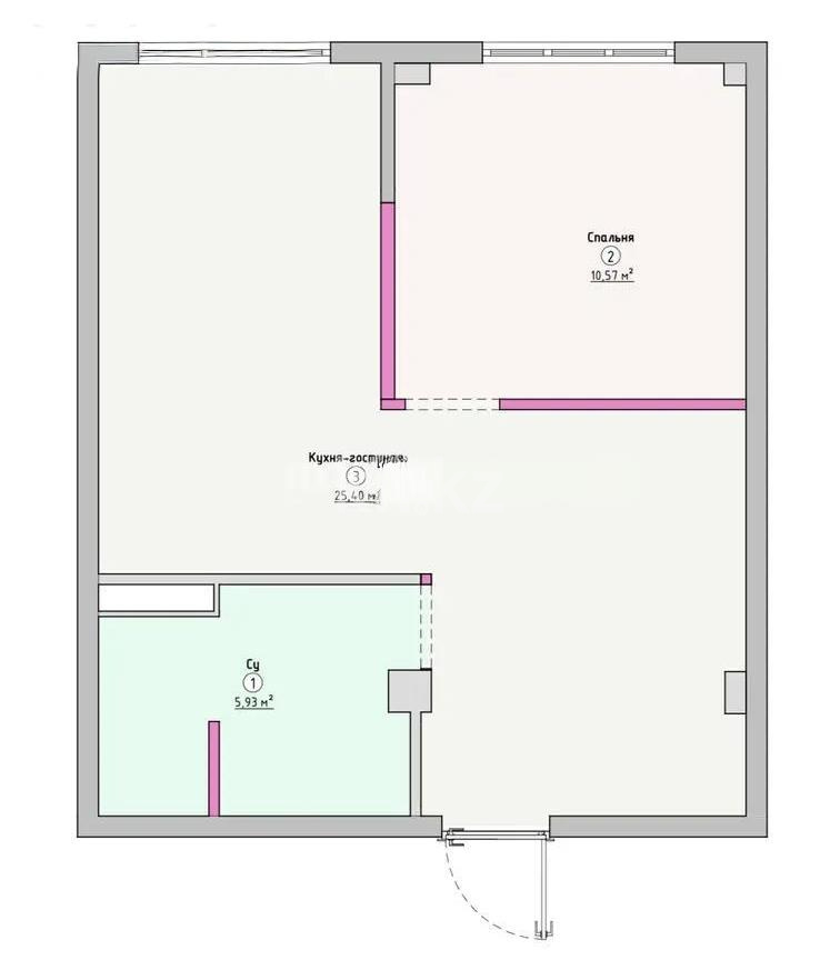 Продажа 2-комнатной квартиры, 41 м², ул. Е-779, дом  32 в Астане - фото 4