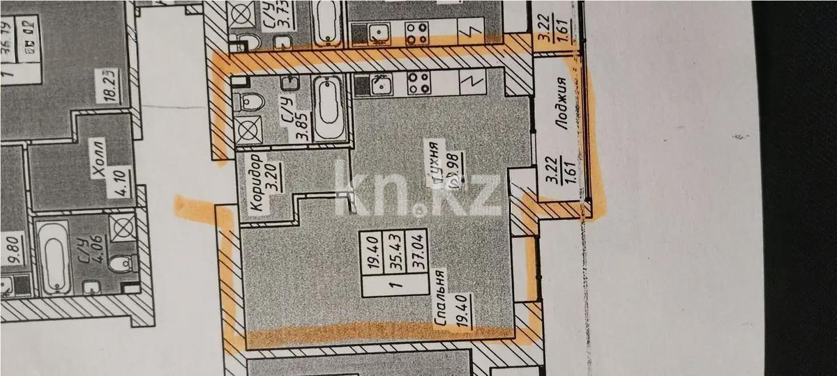 Продажа 1-комнатной квартиры, 37 м², ул. Тынышбайулы, дом  6 стр в Астане