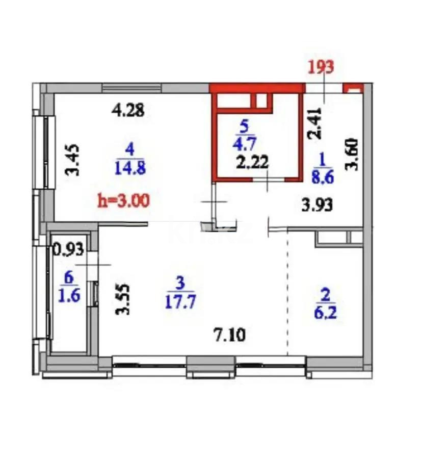 Продажа 2-комнатной квартиры, 53 м² в Астане - фото 2