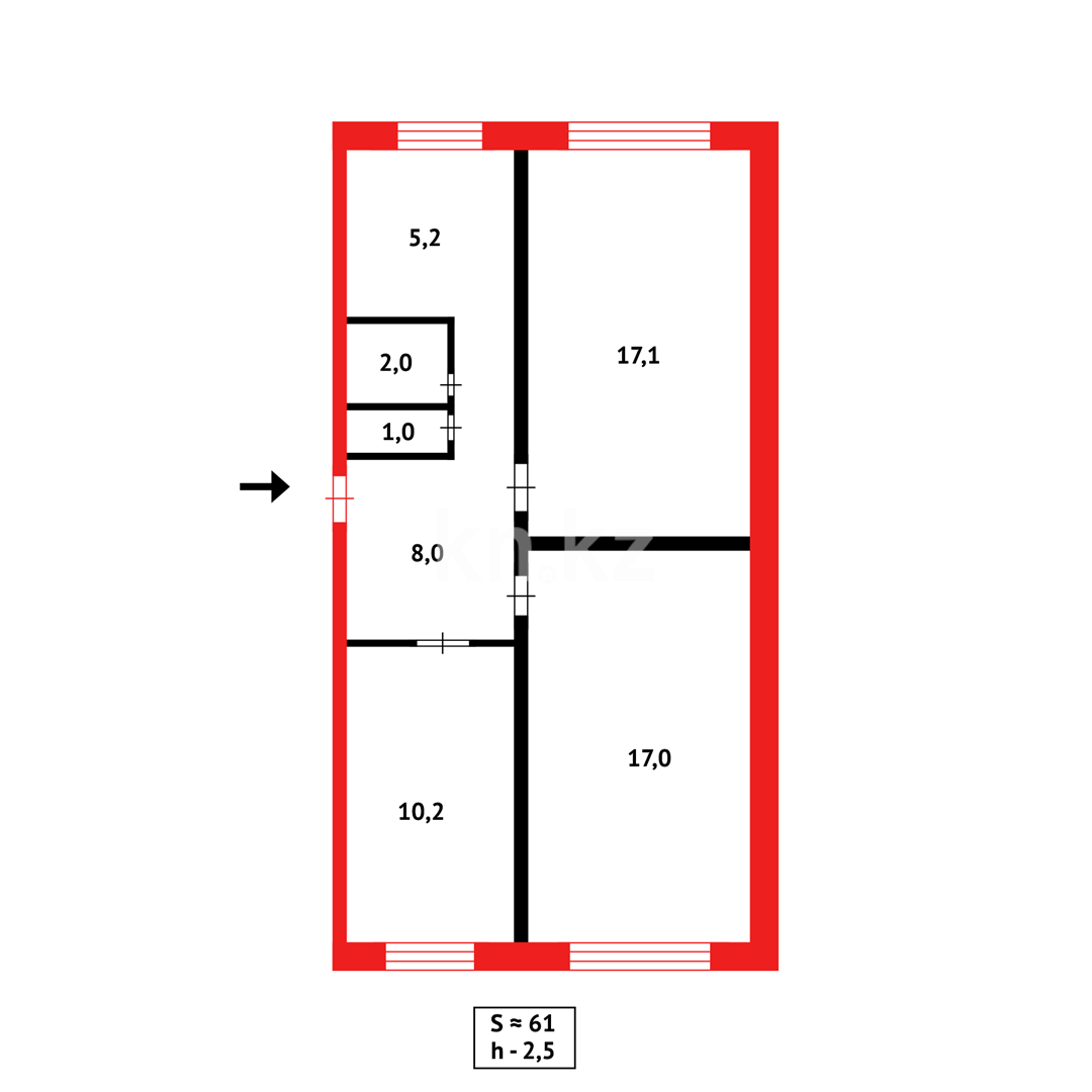 Продажа 3-комнатной квартиры, 61 м², мкр-н 1А в Сарани - фото 12