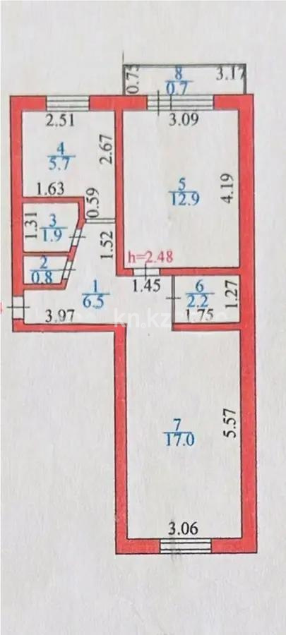 Продажа 2-комнатной квартиры, 47.7 м² в Астане - фото 7
