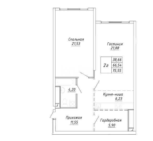 Продажа 2-комнатной квартиры, 72 м² в Алматы - фото 2