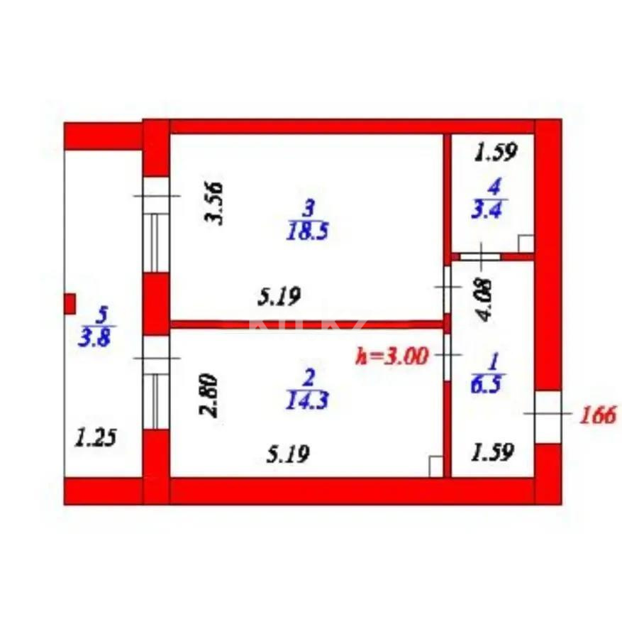 Продажа 1-комнатной квартиры, 46.5 м² в Астане