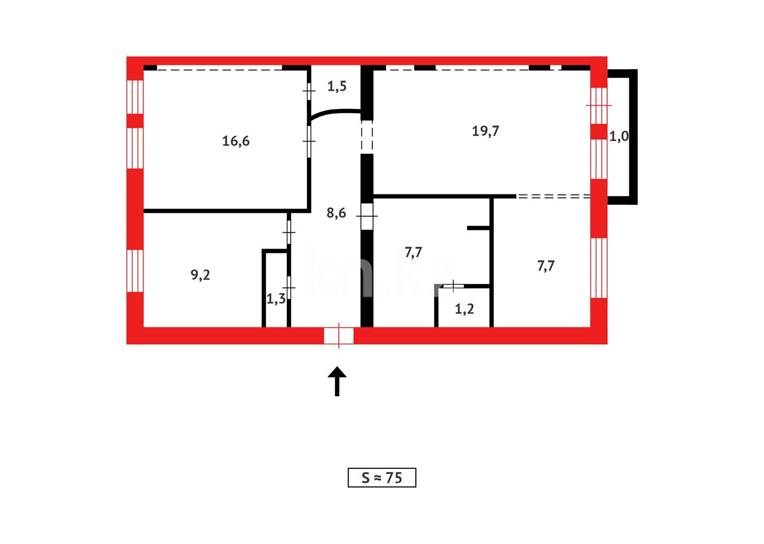 Продажа 3-комнатной квартиры, 76 м² в Темиртау - фото 11