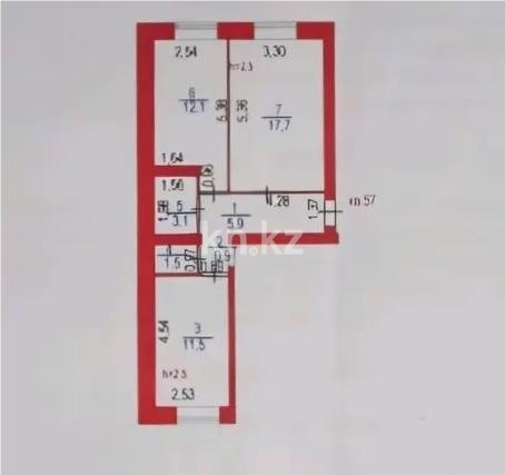 Продажа 2-комнатной квартиры, 53 м² в Астане - фото 4