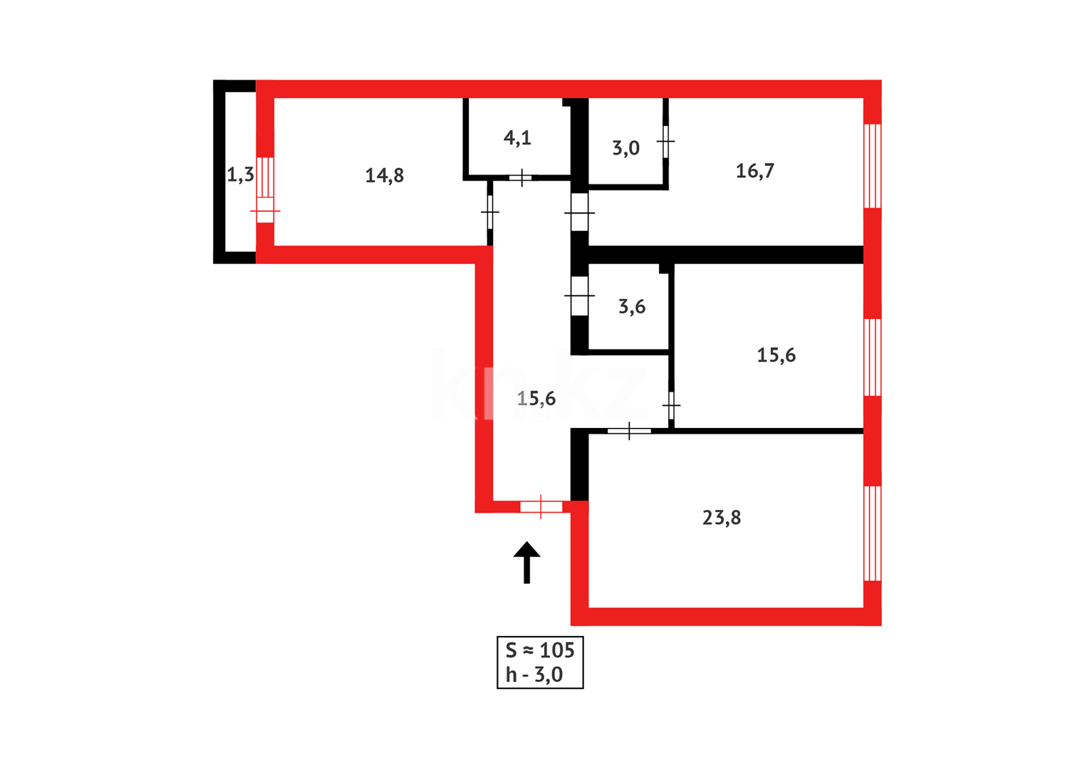 Продажа 4-комнатной квартиры, 105 м² в Астане - фото 14