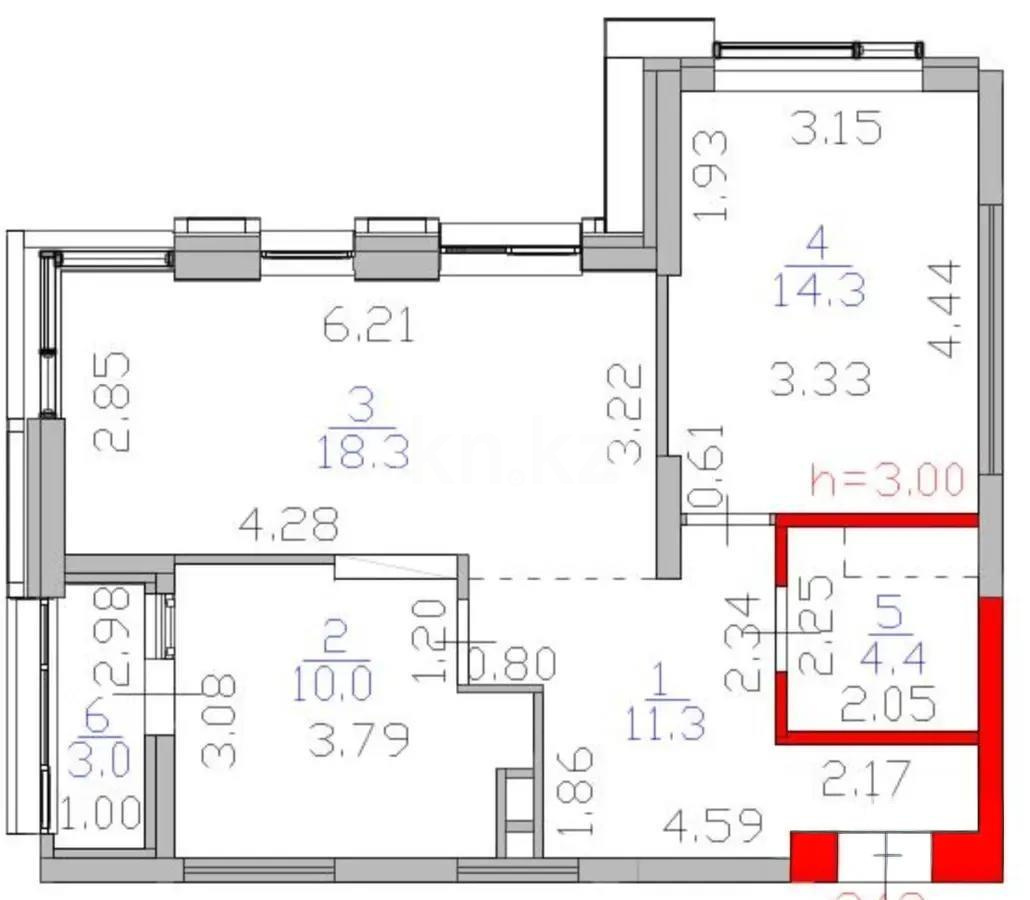 Продажа 3-комнатной квартиры, 61 м² в Астане - фото 7