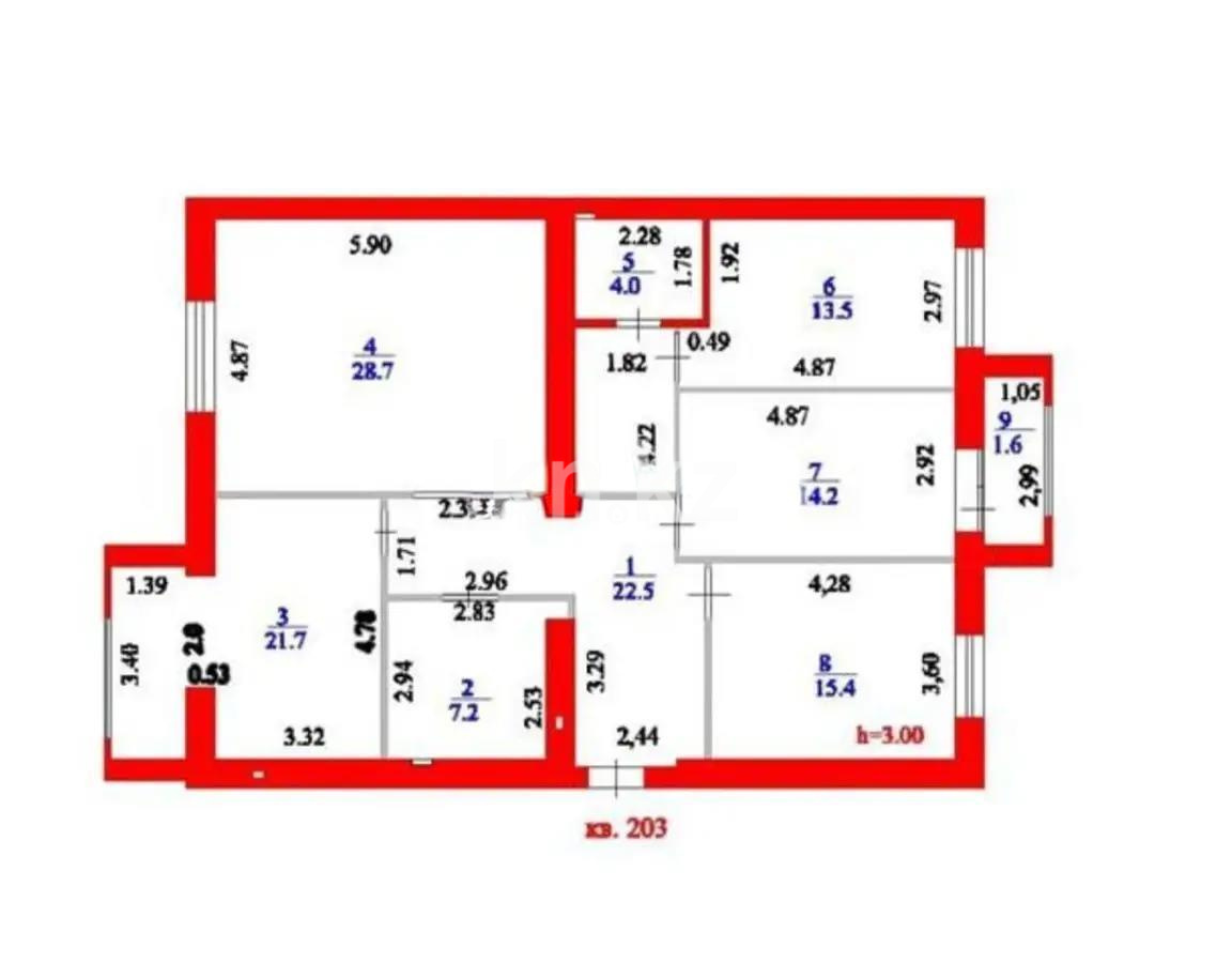Продажа 4-комнатной квартиры, 128 м² в Астане