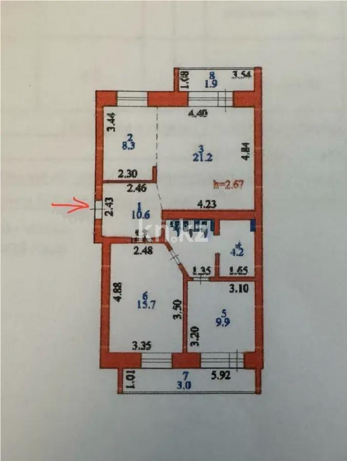 Продажа 3-комнатной квартиры, 75 м², ул. Ауэзова, дом  4 в Астане - фото 7