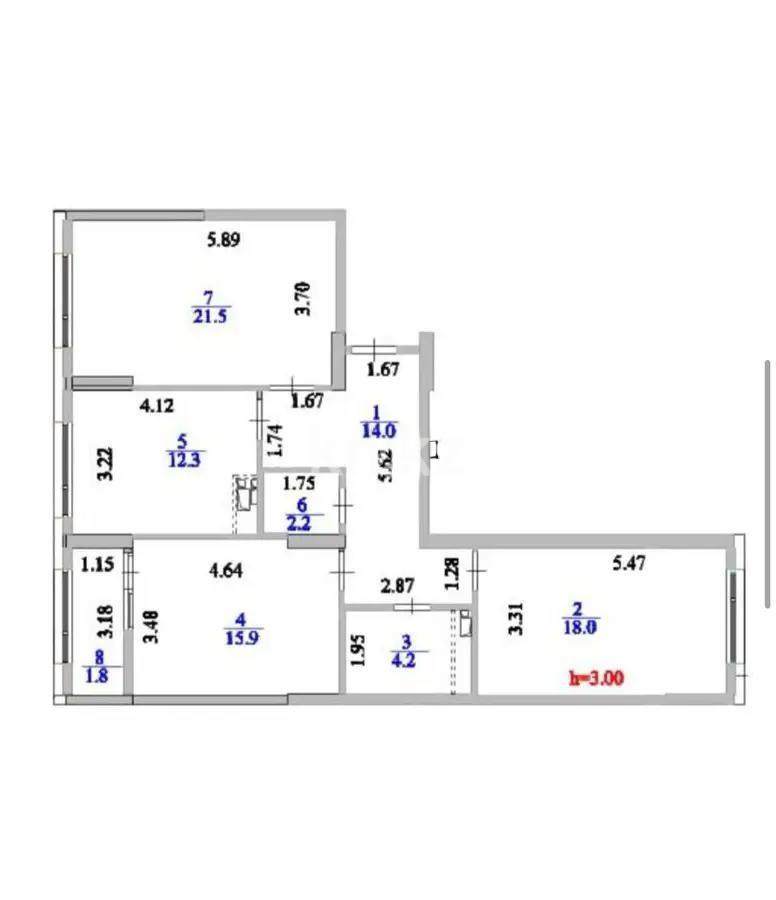 Продажа 3-комнатной квартиры, 90 м² в Астане