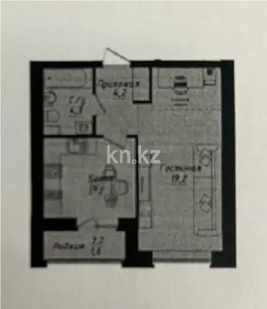 Продажа 1-комнатной квартиры, 39 м² в Астане