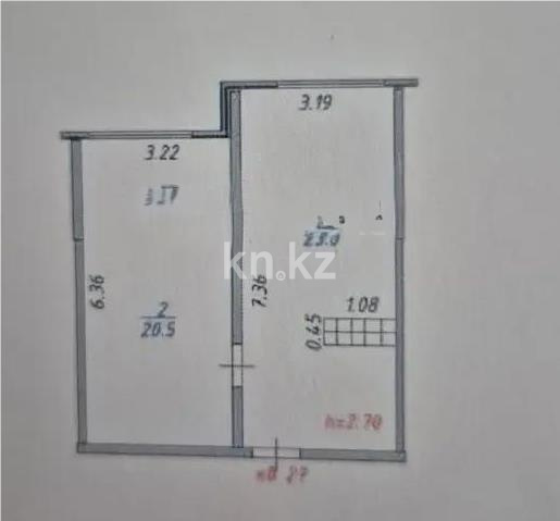 Продажа 2-комнатной квартиры, 43.5 м² в Алматы