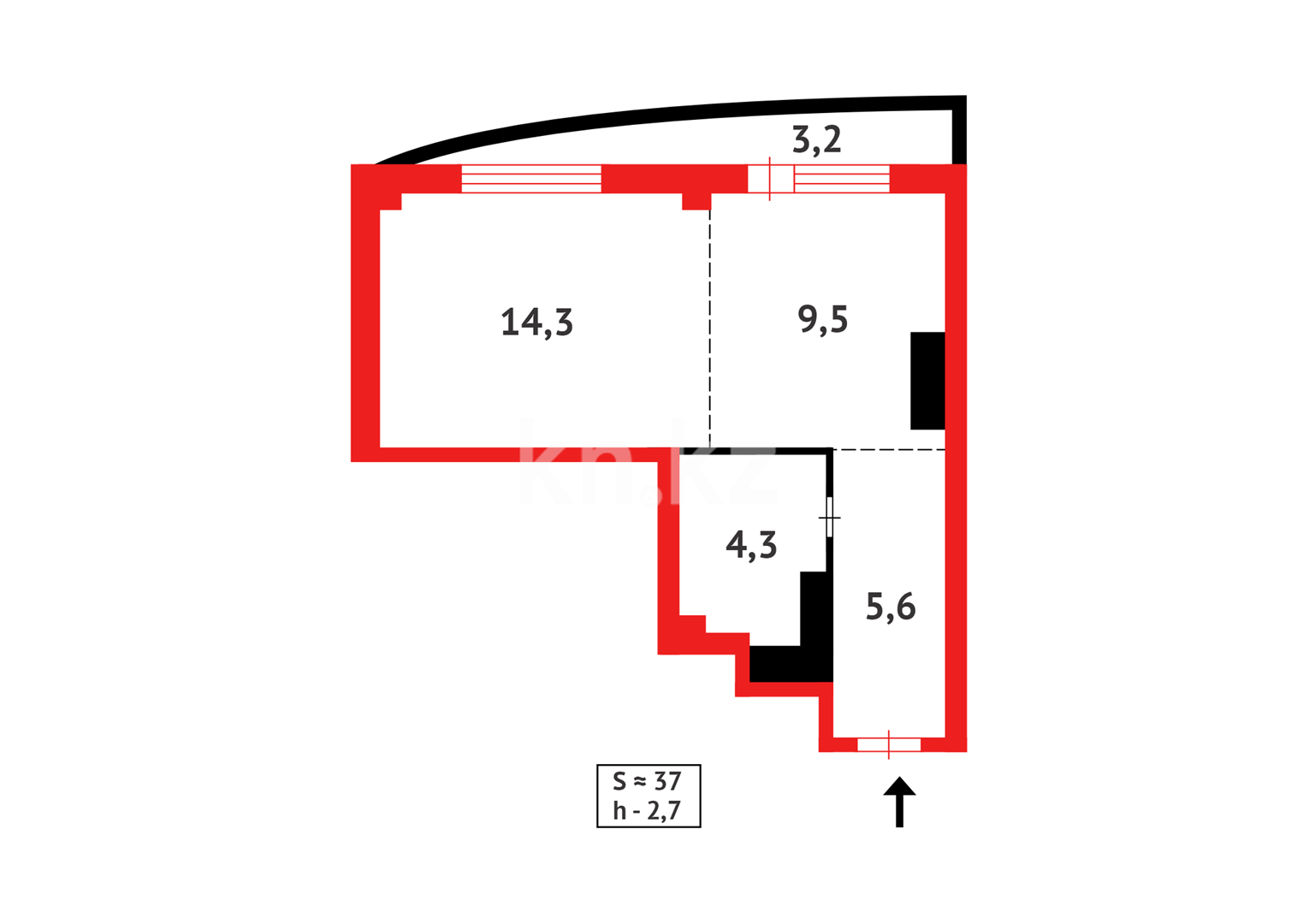 Продажа 1-комнатной квартиры, 37 м², ул. Айтматова в Астане - фото 9