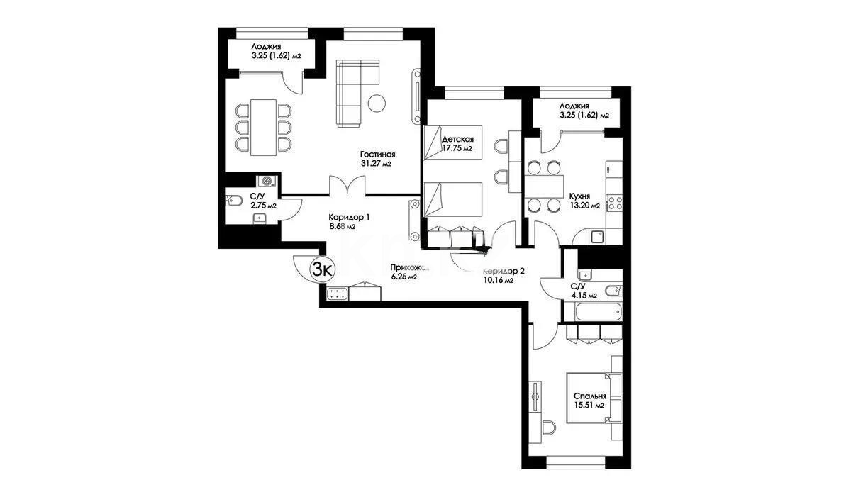 Продажа 3-комнатной квартиры, 112 м² в Астане - фото 9