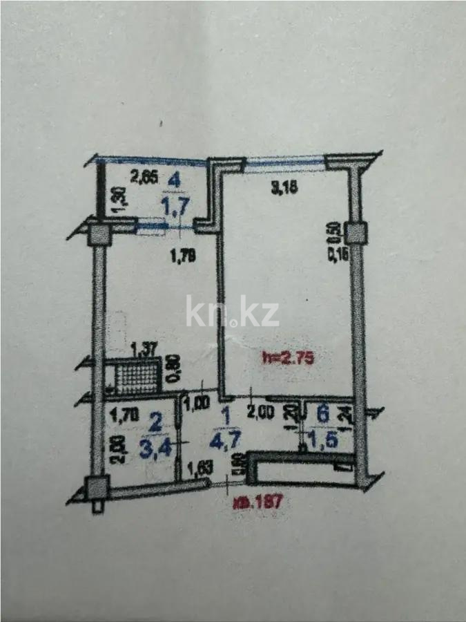 Продажа 1-комнатной квартиры, 38.3 м², ул. Есенова, дом  160/3 в Алматы - фото 3