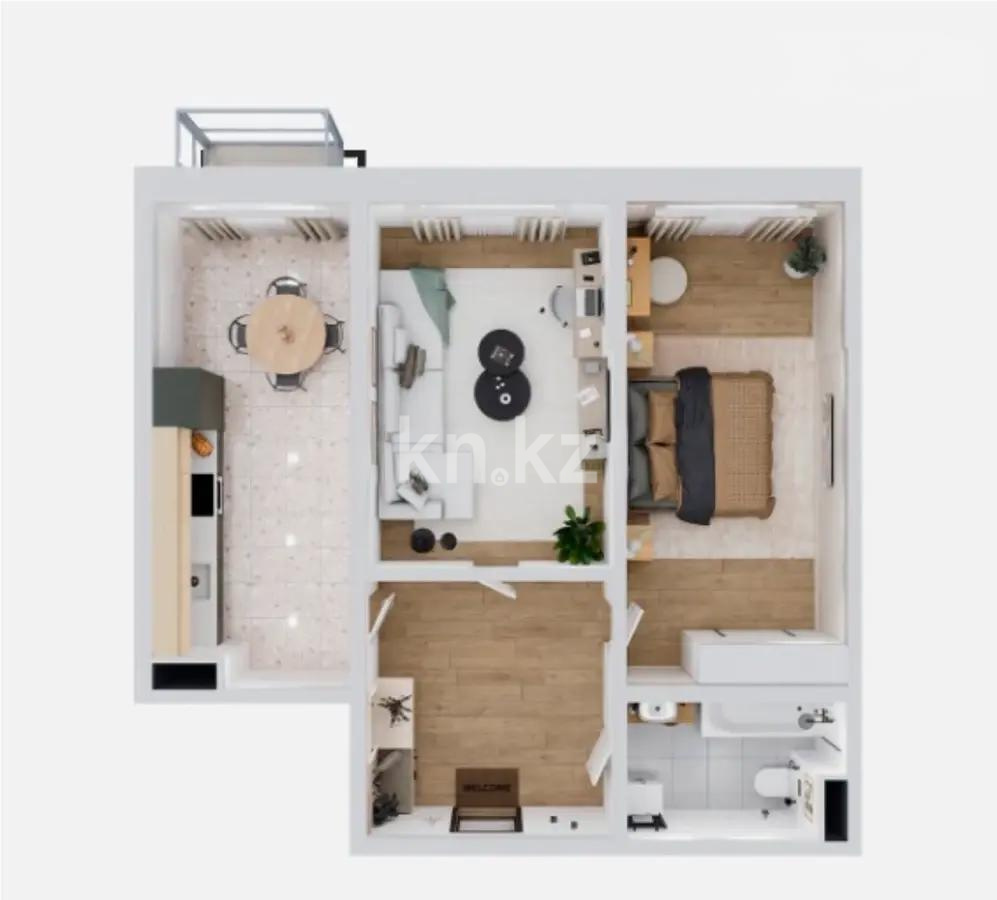 Продажа 2-комнатной квартиры, 67.1 м², мкр-н Нуркент, дом  6/2 стр в Алматы