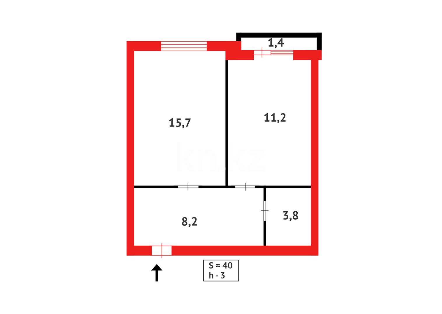 Продажа 1-комнатной квартиры, 40 м² в Караганде - фото 9