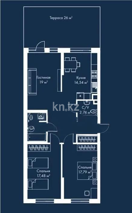 Продажа 3-комнатной квартиры, 92.7 м², Алатауская тр., дом  3ж стр в Алматы - фото 5