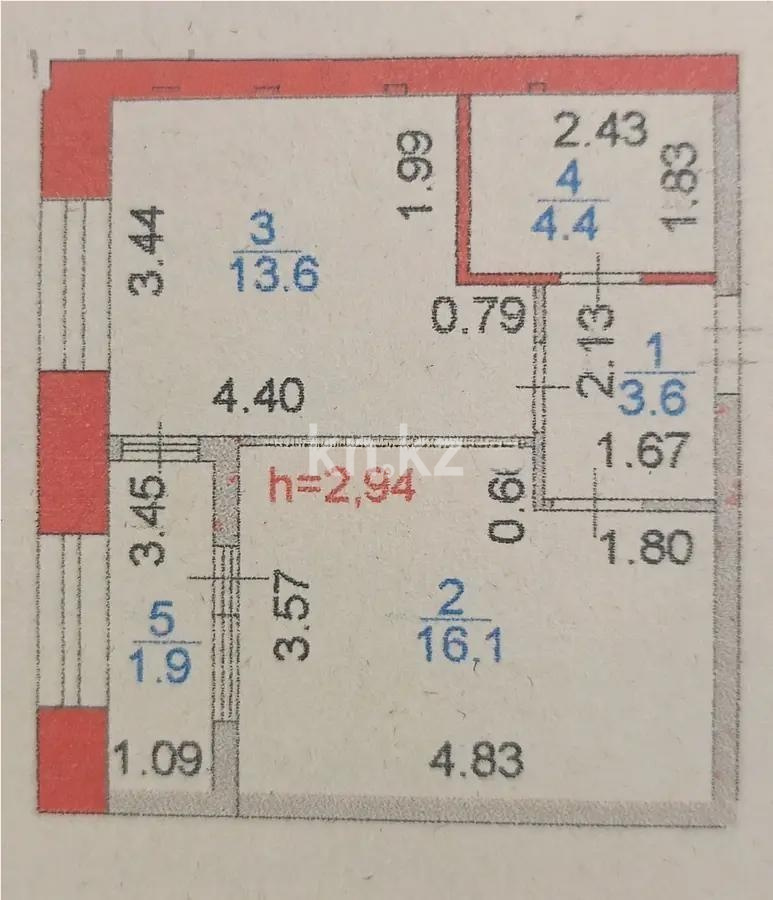 Продажа 1-комнатной квартиры, 39.6 м² в Астане - фото 2