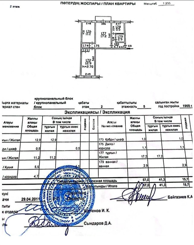 Продажа 3-комнатной квартиры, 60 м² в Алматы